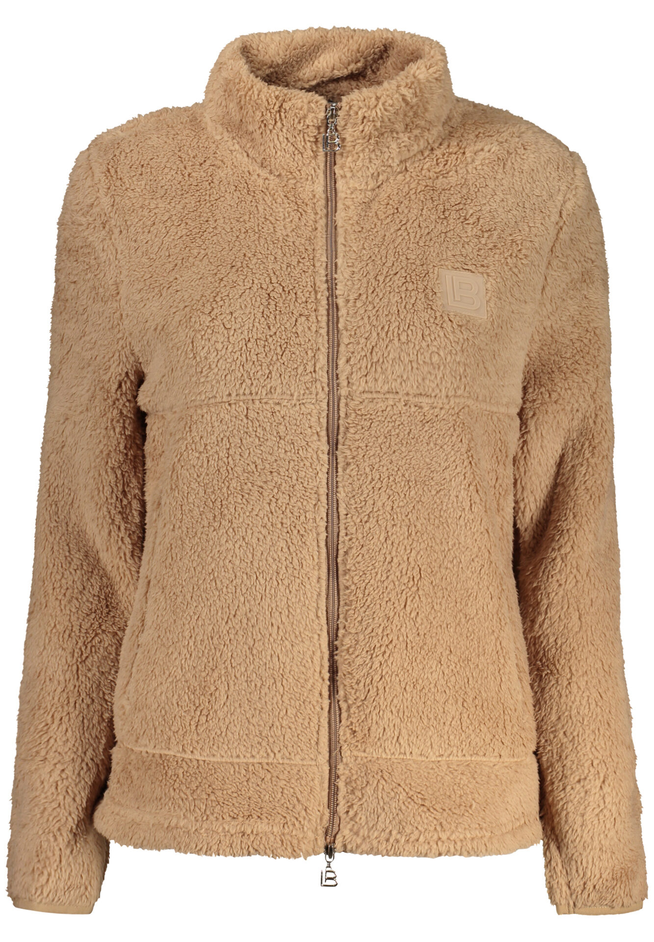 LAURA BIAGIOTTI WOMEN'S BROWN ZIP-UP SWEATSHIRT