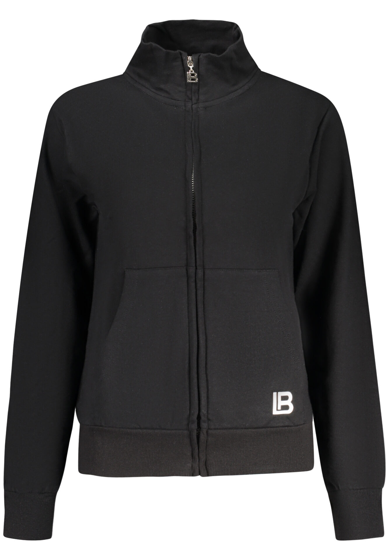LAURA BIAGIOTTI WOMEN'S BLACK ZIP-UP SWEATSHIRT