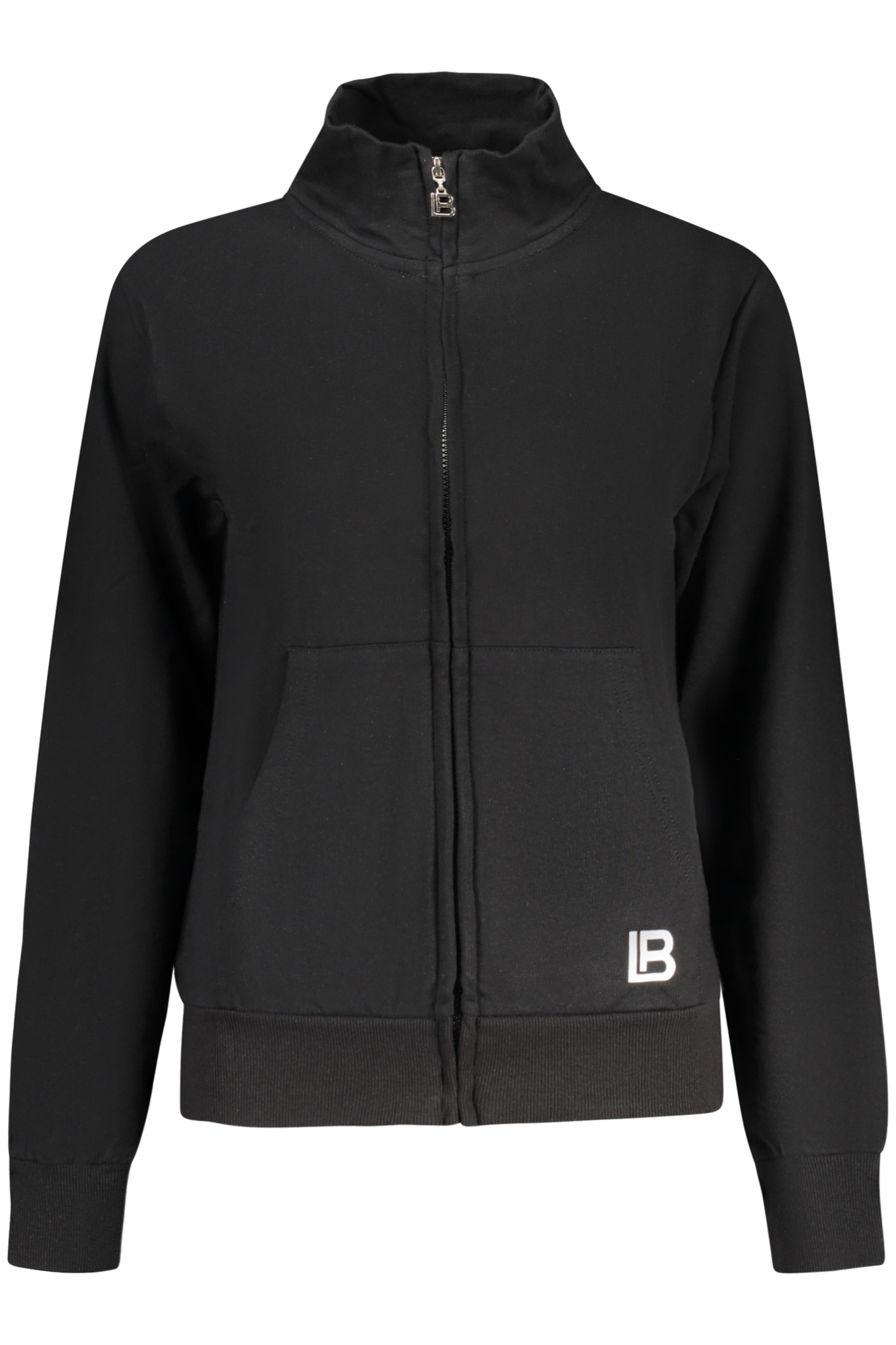 LAURA BIAGIOTTI WOMEN'S BLACK ZIP-UP SWEATSHIRT LAURA BIAGIOTTI WOMEN'S BLACK ZIP-UP SWEATSHIRT