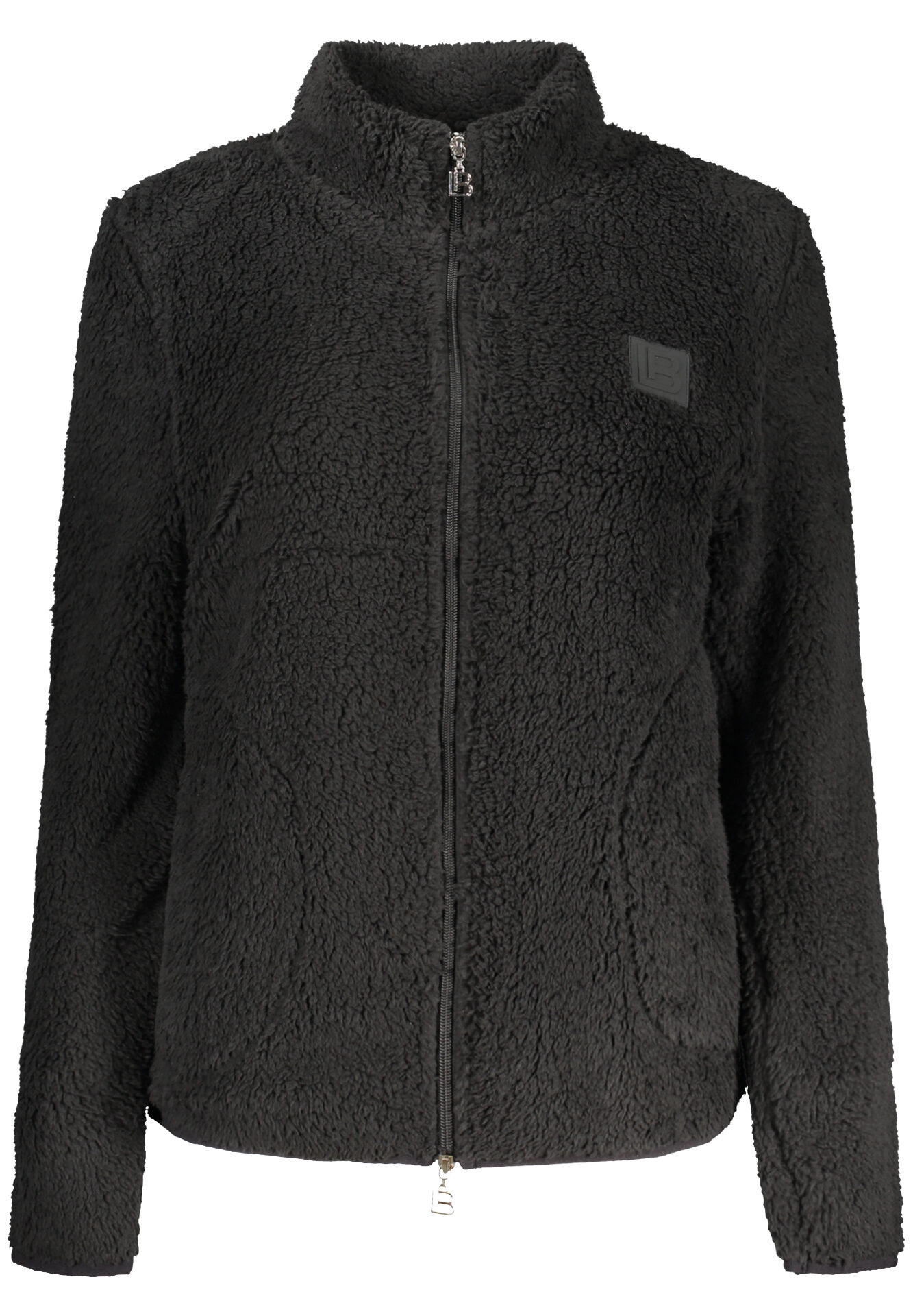 LAURA BIAGIOTTI WOMEN'S BLACK ZIP-UP SWEATSHIRT
