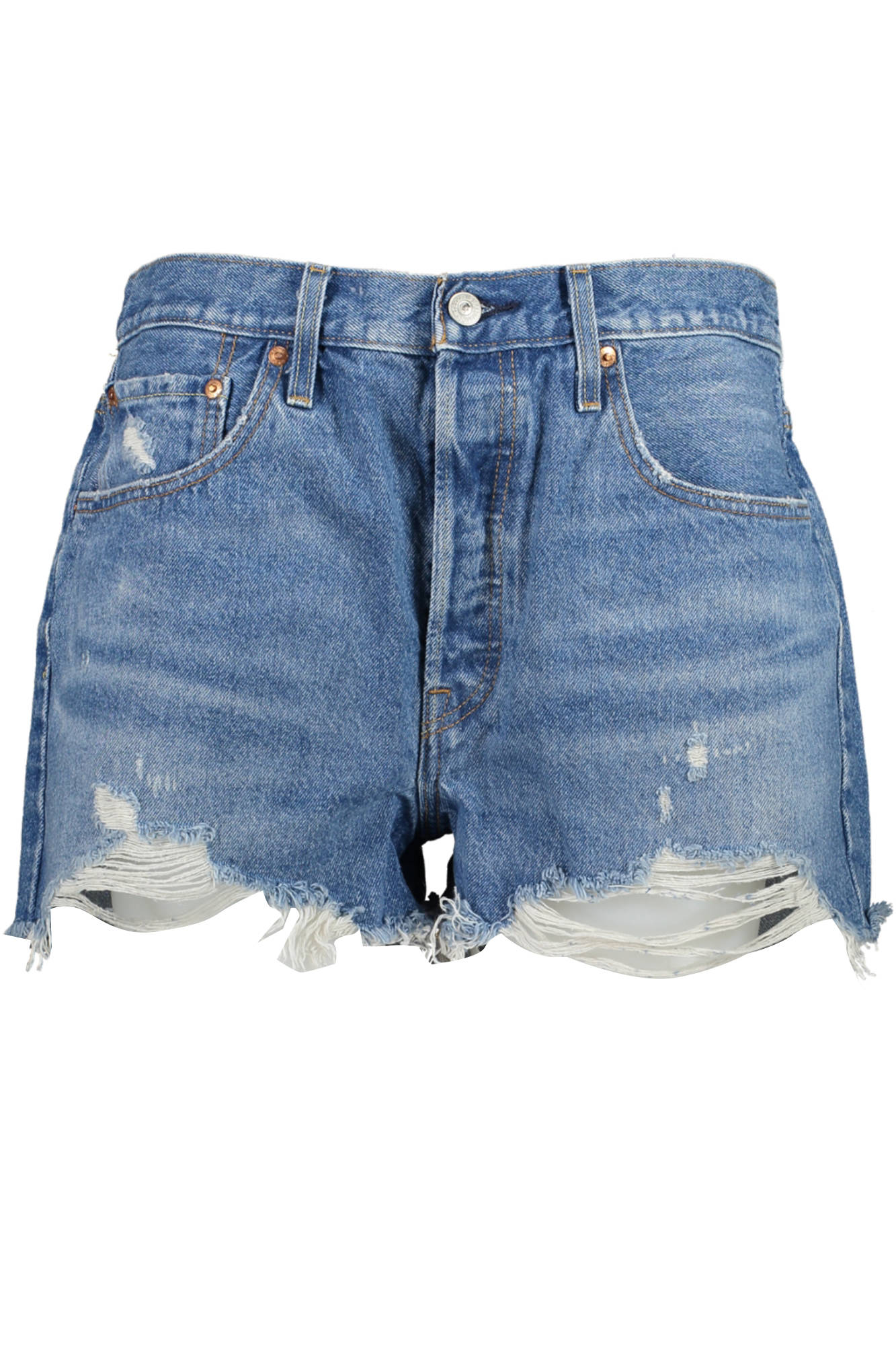 LEVI'S mėlyni moteriški džinsiniai šortai LEVI'S mėlyni moteriški džinsiniai šortai