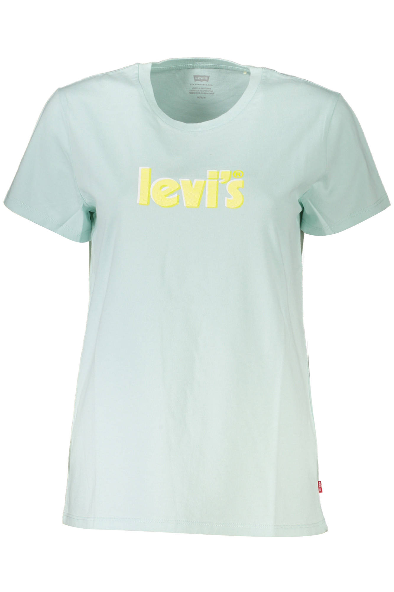 LEVI'S moteriški marškinėliai trumpomis rankovėmis, mėlynos LEVI'S moteriški marškinėliai trumpomis rankovėmis, mėlynos