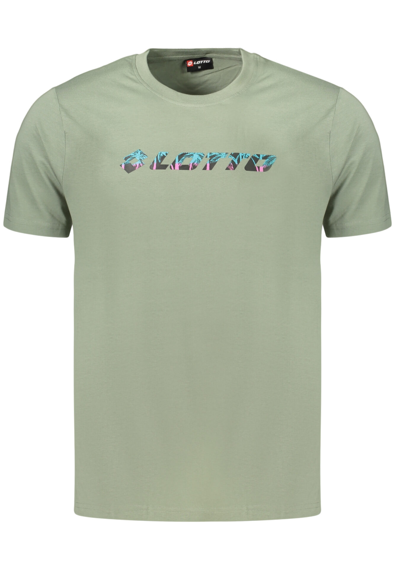 LOTTO MEN'S SHORT-SLEEVED GREEN T-SHIRT