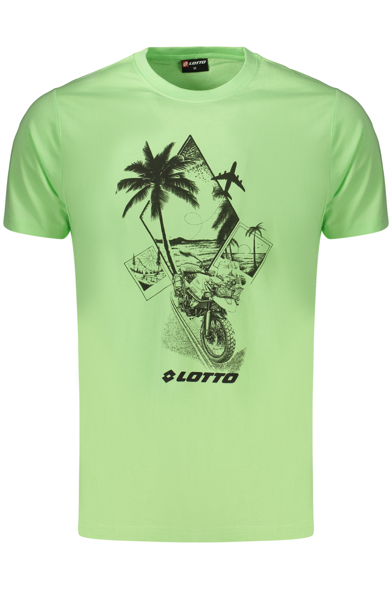 LOTTO MEN'S SHORT-SLEEVED GREEN T-SHIRT LOTTO MEN'S SHORT-SLEEVED GREEN T-SHIRT