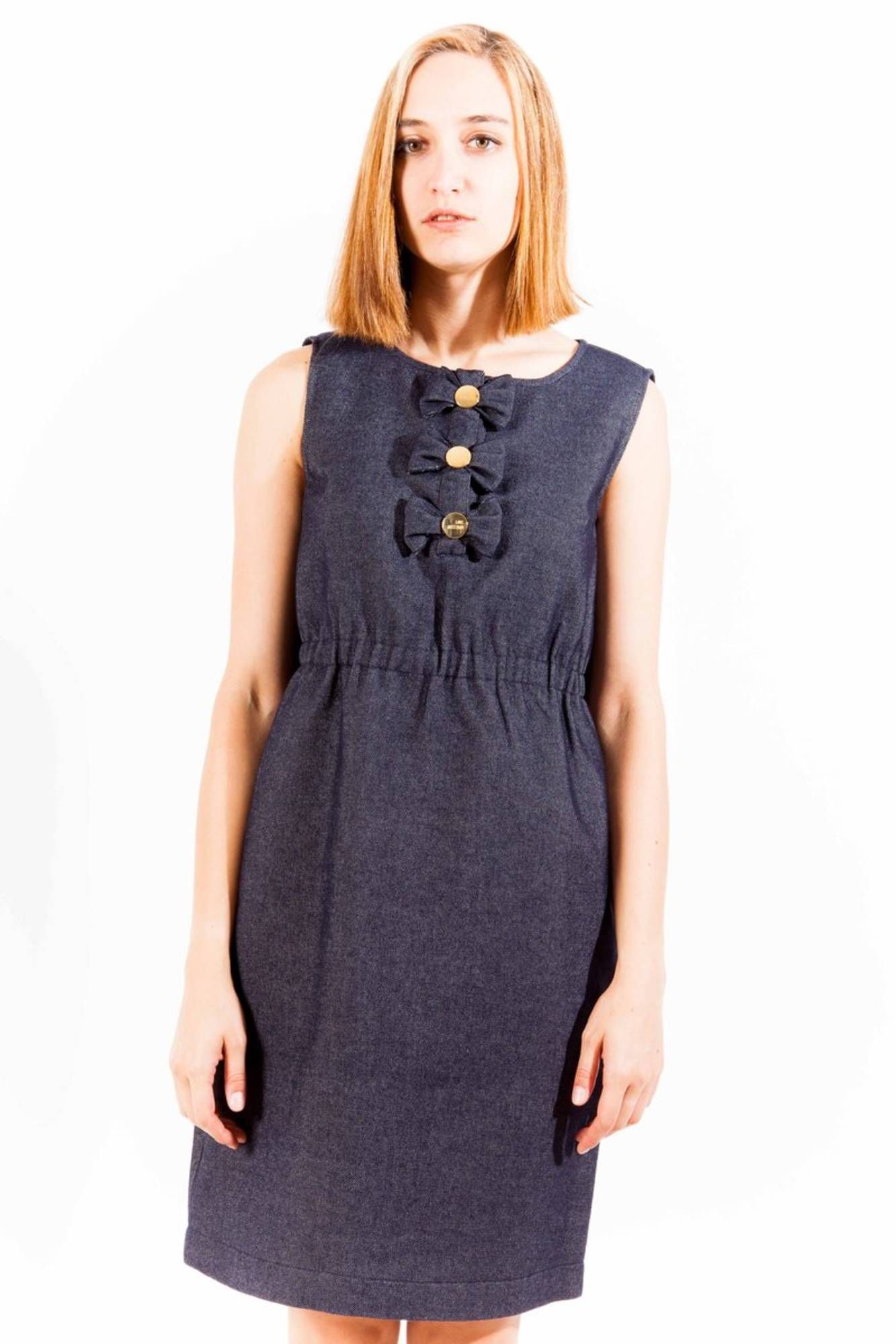 LOVE MOSCHINO MĖLYNA TRUMPAS MOTERIŠKA SUKNELĖ LOVE MOSCHINO MĖLYNA TRUMPAS MOTERIŠKA SUKNELĖ