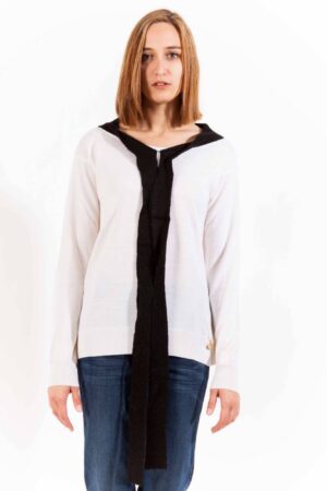 LOVE MOSCHINO BALTAS MOTERIŠKAS MEGZTINIS