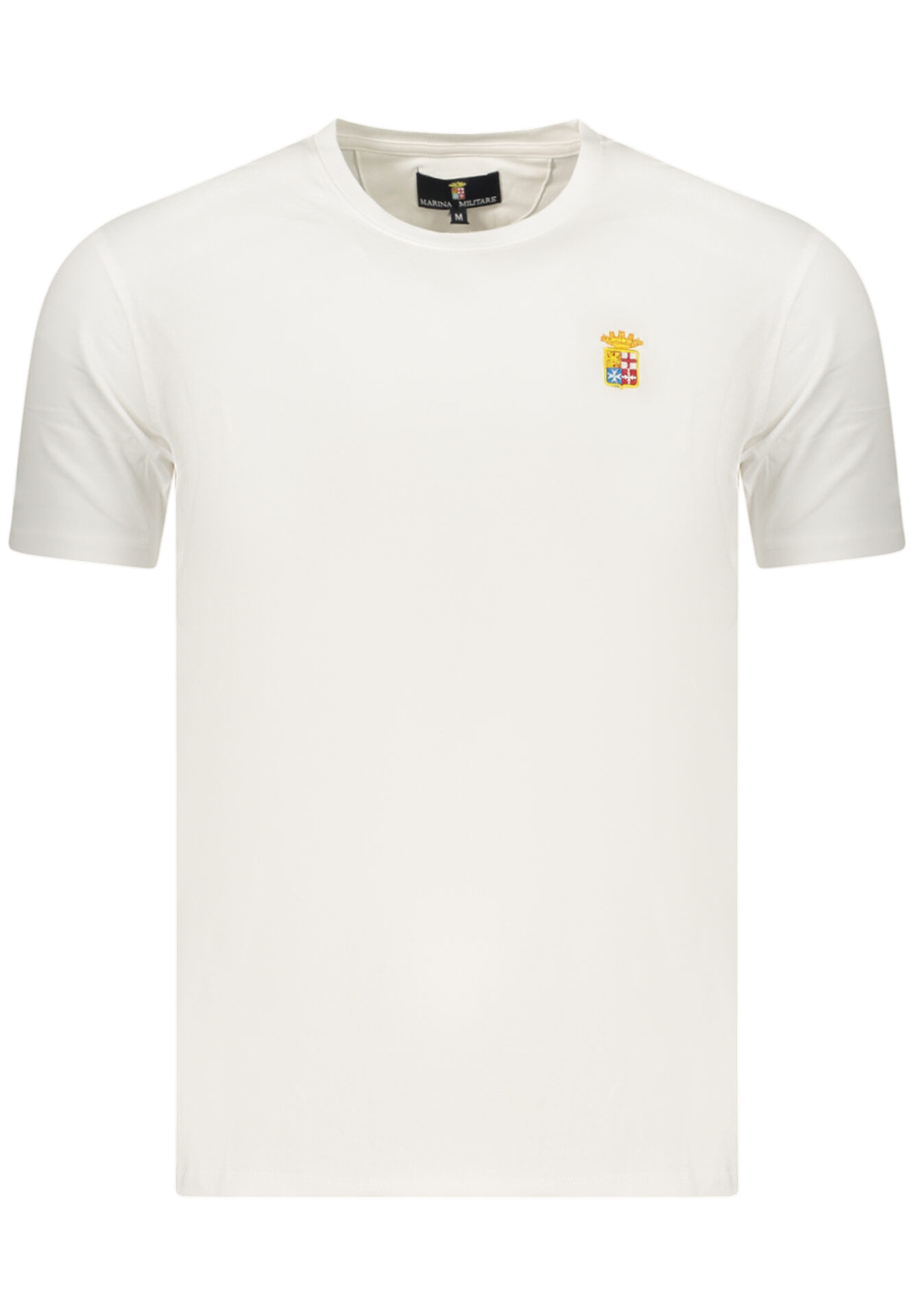 Navy Men's Short-Sleeved White T-Shirt