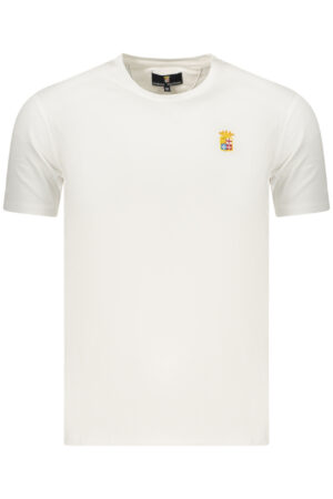 Navy Men's Short-Sleeved White T-Shirt