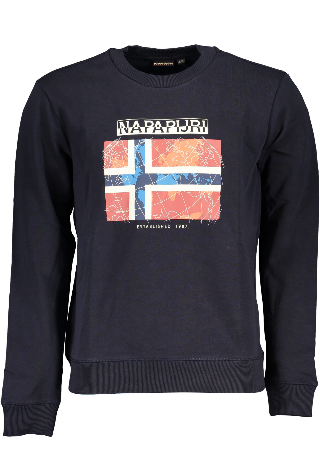 NAPAPIJRI MEN'S BLUE ZIPLESS SWEATSHIRT