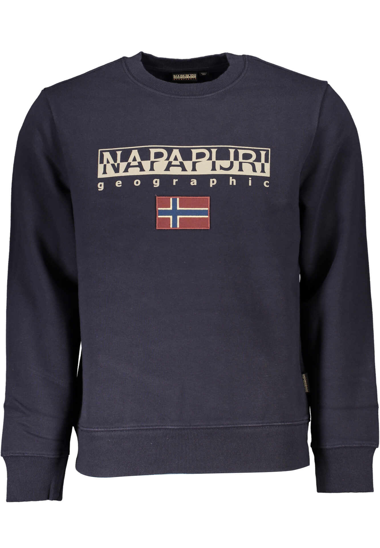 NAPAPIJRI MEN'S BLUE ZIPLESS SWEATSHIRT