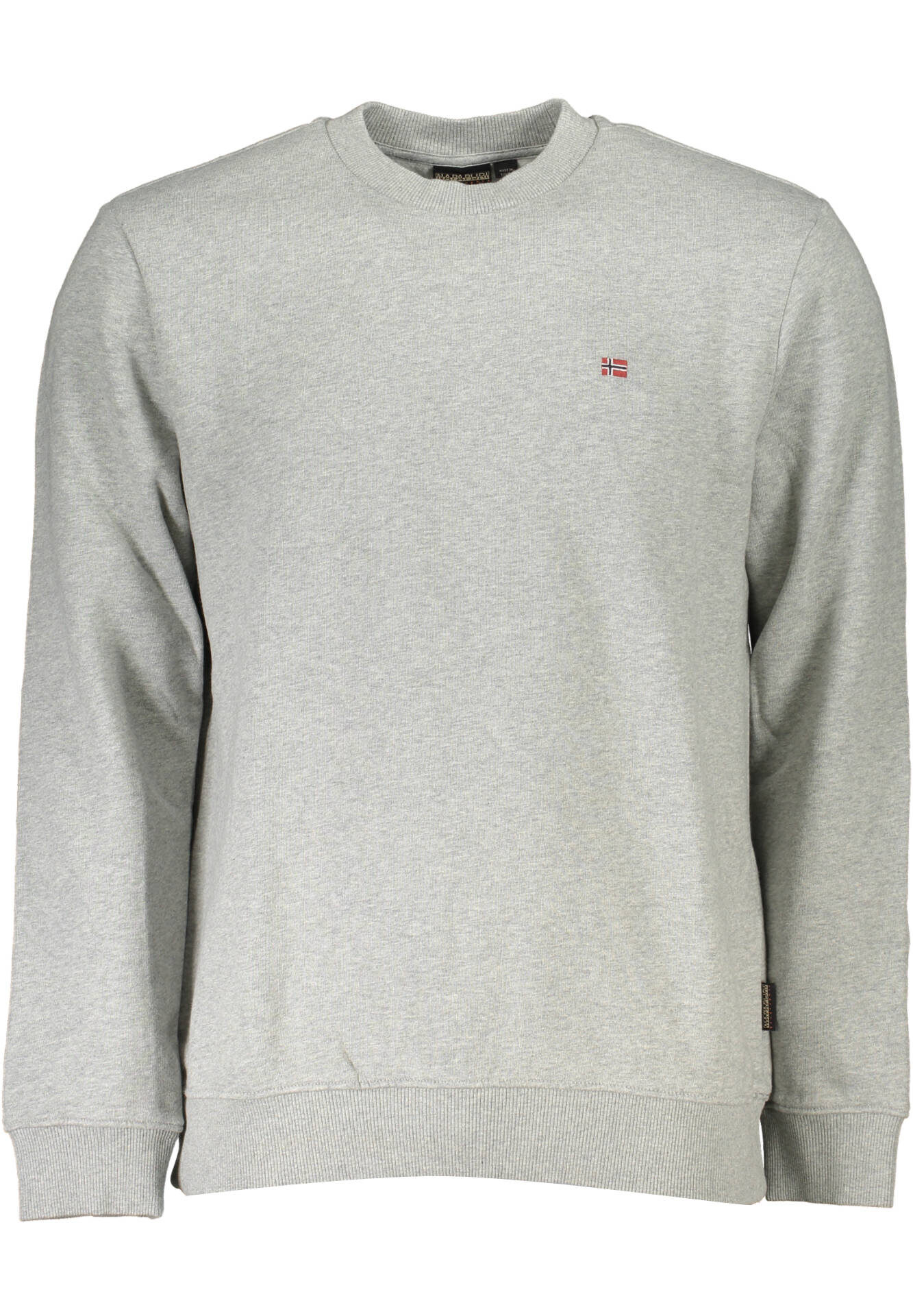 NAPAPIJRI MEN'S GRAY ZIPLESS SWEATSHIRT