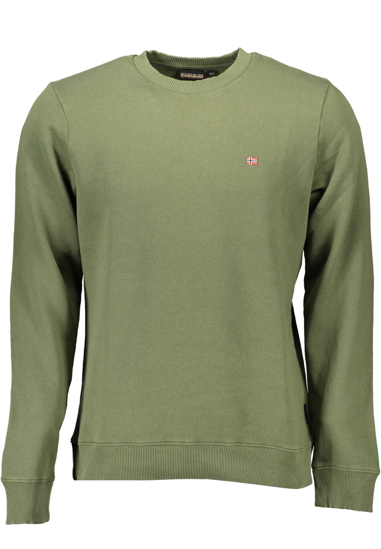NAPAPIJRI GREEN MEN'S ZIPLESS SWEATSHIRT