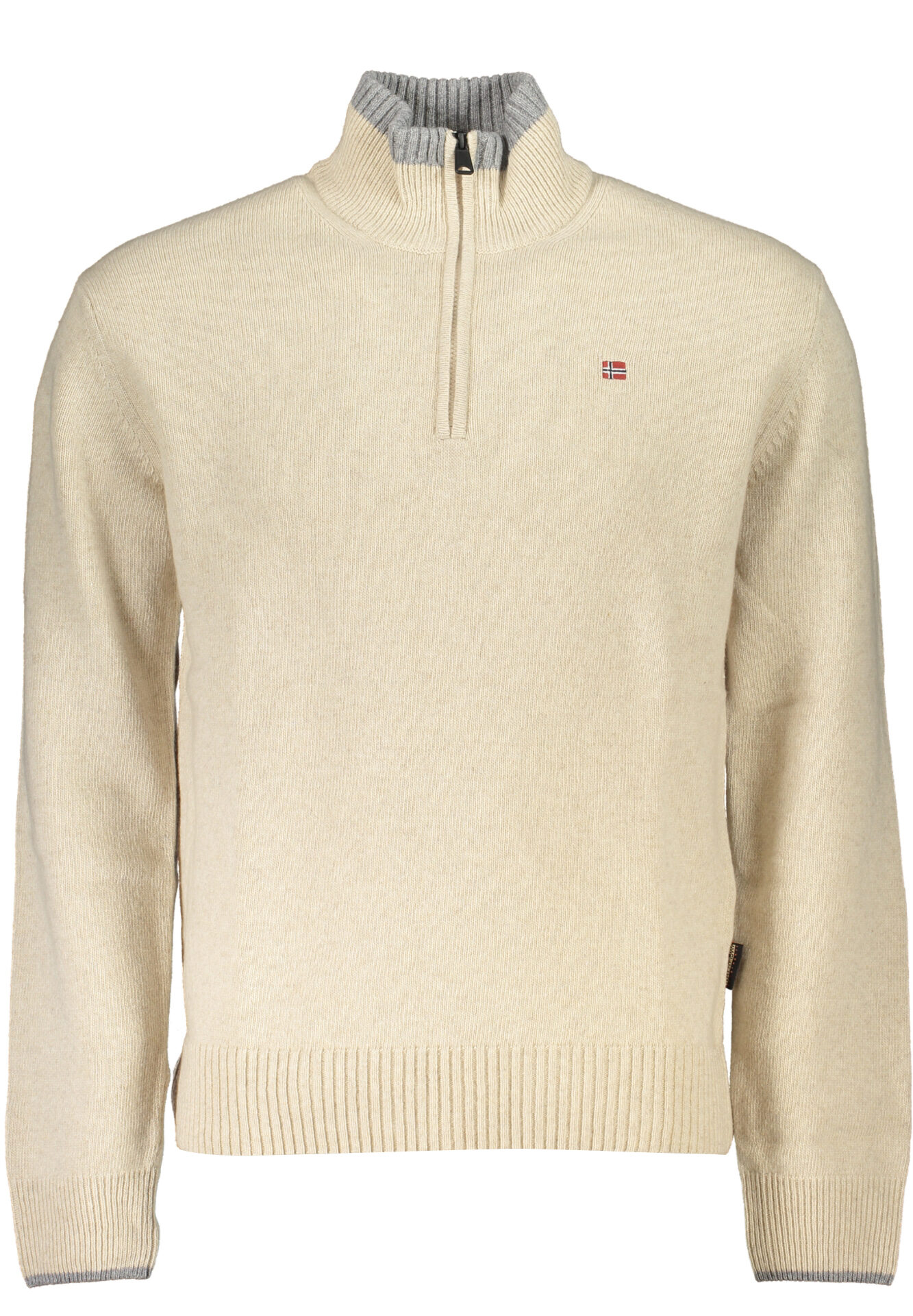 NAPAPIJRI MEN'S BEIGE SWEATER