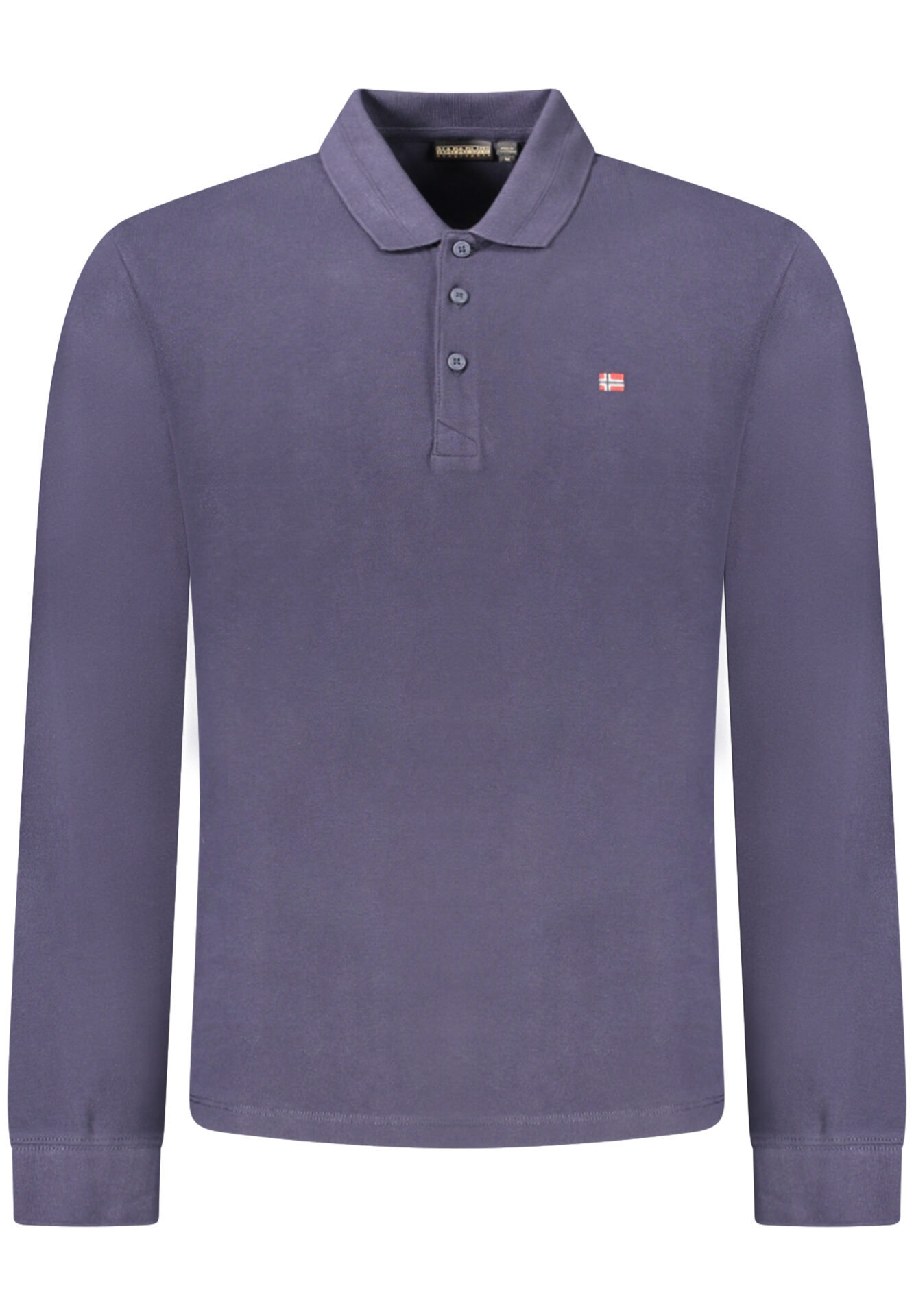 NAPAPIJRI MEN'S LONG-SLEEVED POLO SHIRT, BLUE