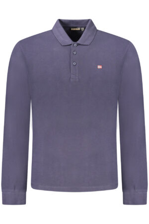 NAPAPIJRI MEN'S LONG-SLEEVED POLO SHIRT, BLUE