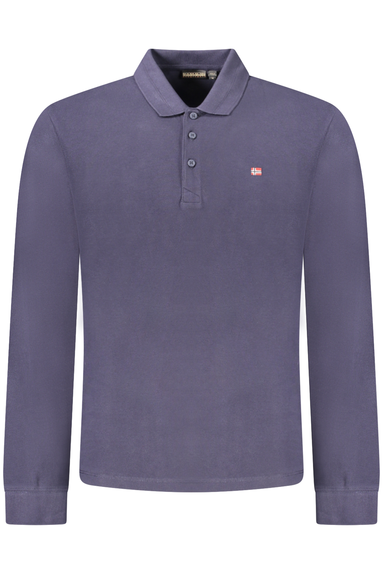 NAPAPIJRI MEN'S LONG-SLEEVED POLO SHIRT, BLUE NAPAPIJRI MEN'S LONG-SLEEVED POLO SHIRT, BLUE
