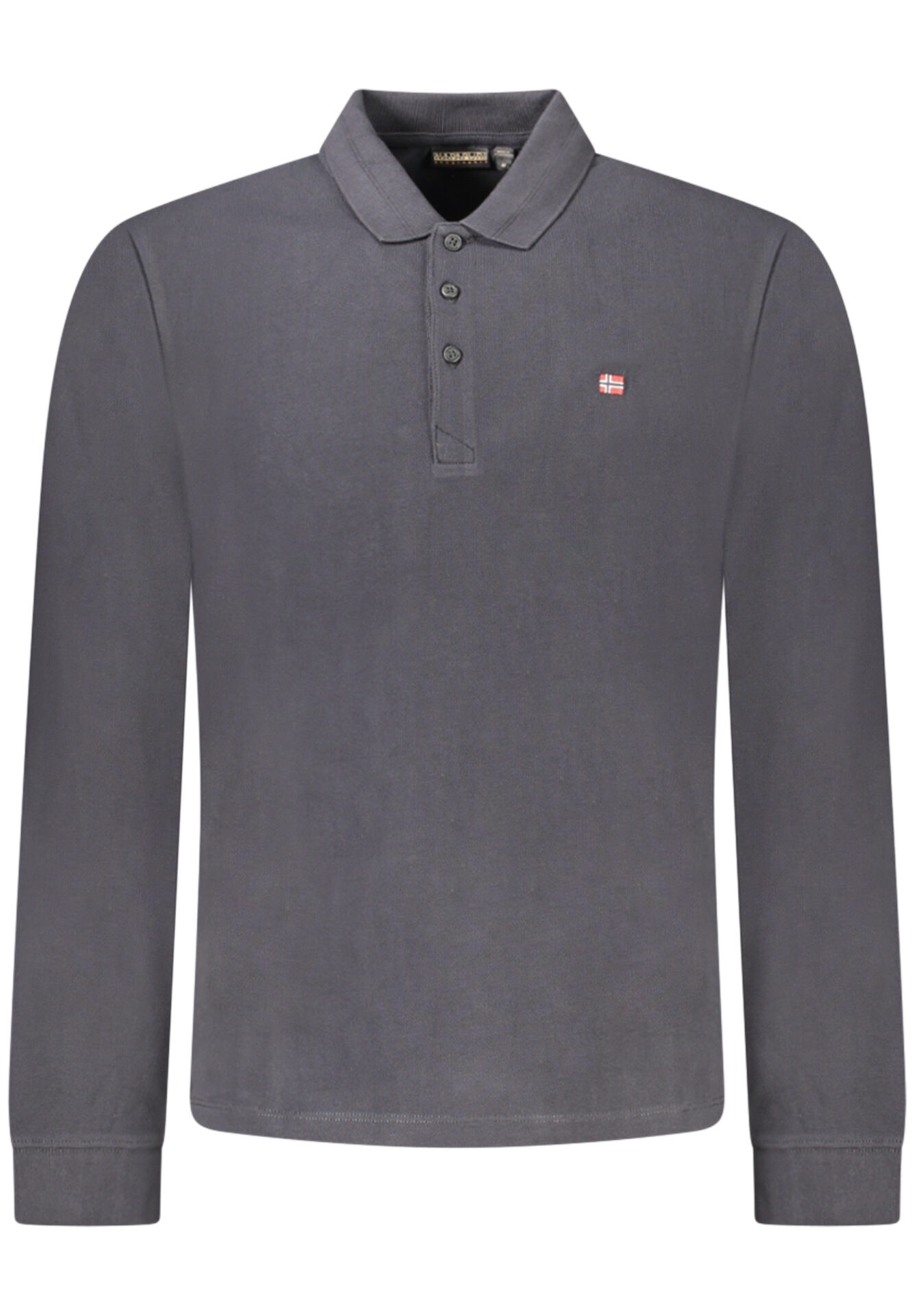 NAPAPIJRI MEN'S LONG-SLEEVED POLO SHIRT BLACK