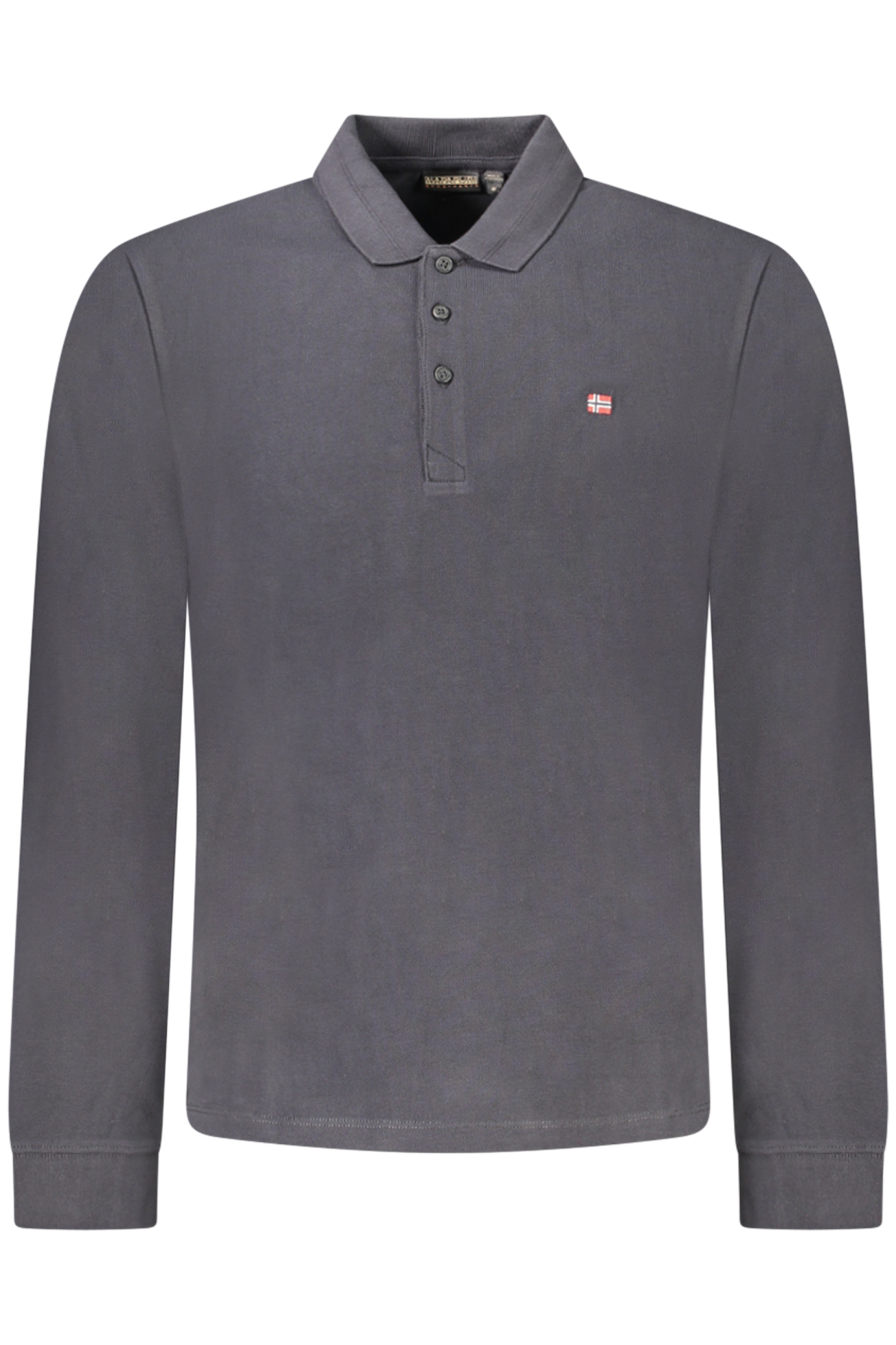 NAPAPIJRI MEN'S LONG-SLEEVED POLO SHIRT BLACK NAPAPIJRI MEN'S LONG-SLEEVED POLO SHIRT BLACK