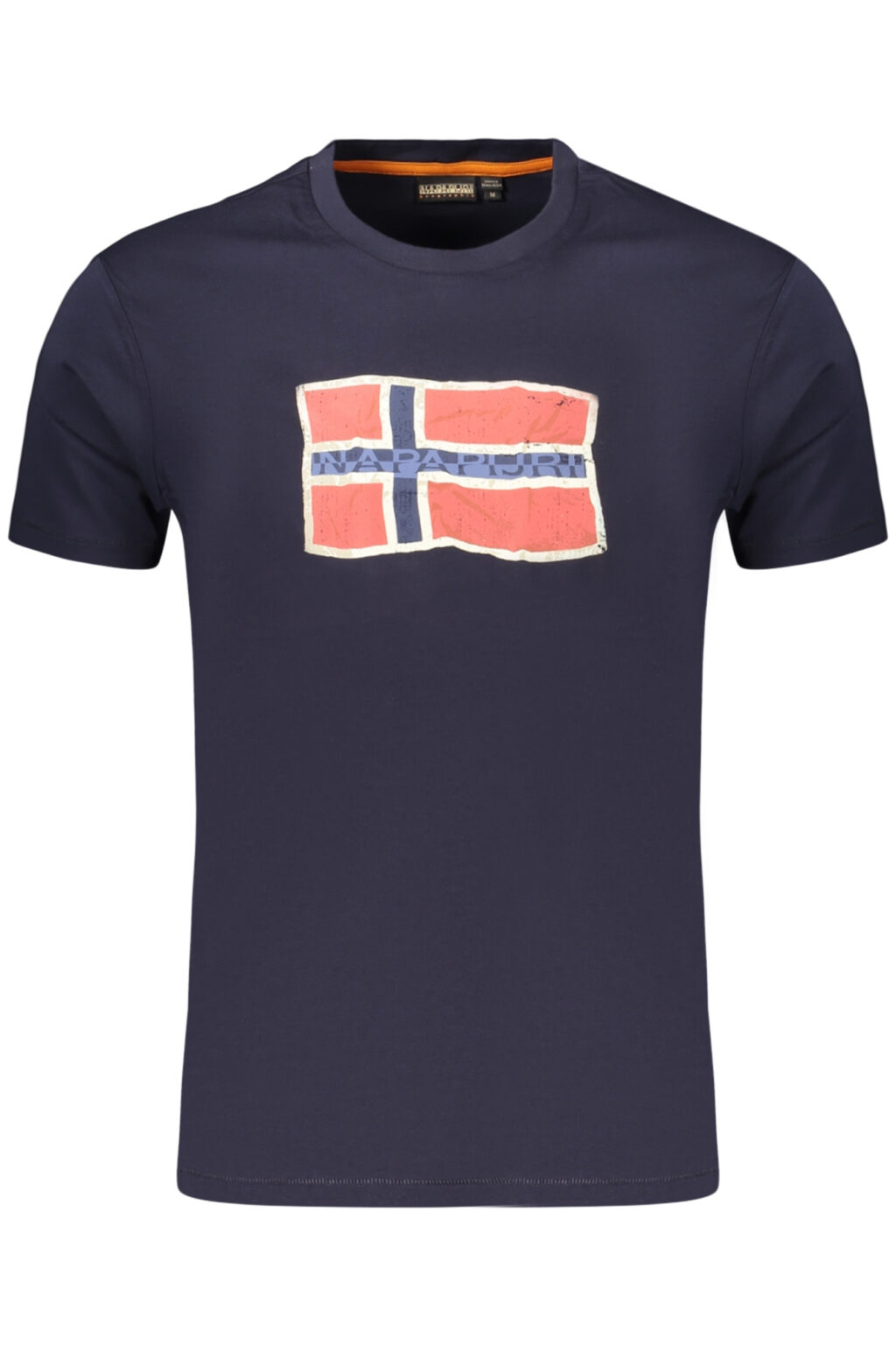 napapijrit-shirtmanichecorteuomoblu_1 NAPAPIJRI mėlyni vyriški marškinėliai trumpomis rankovėmis