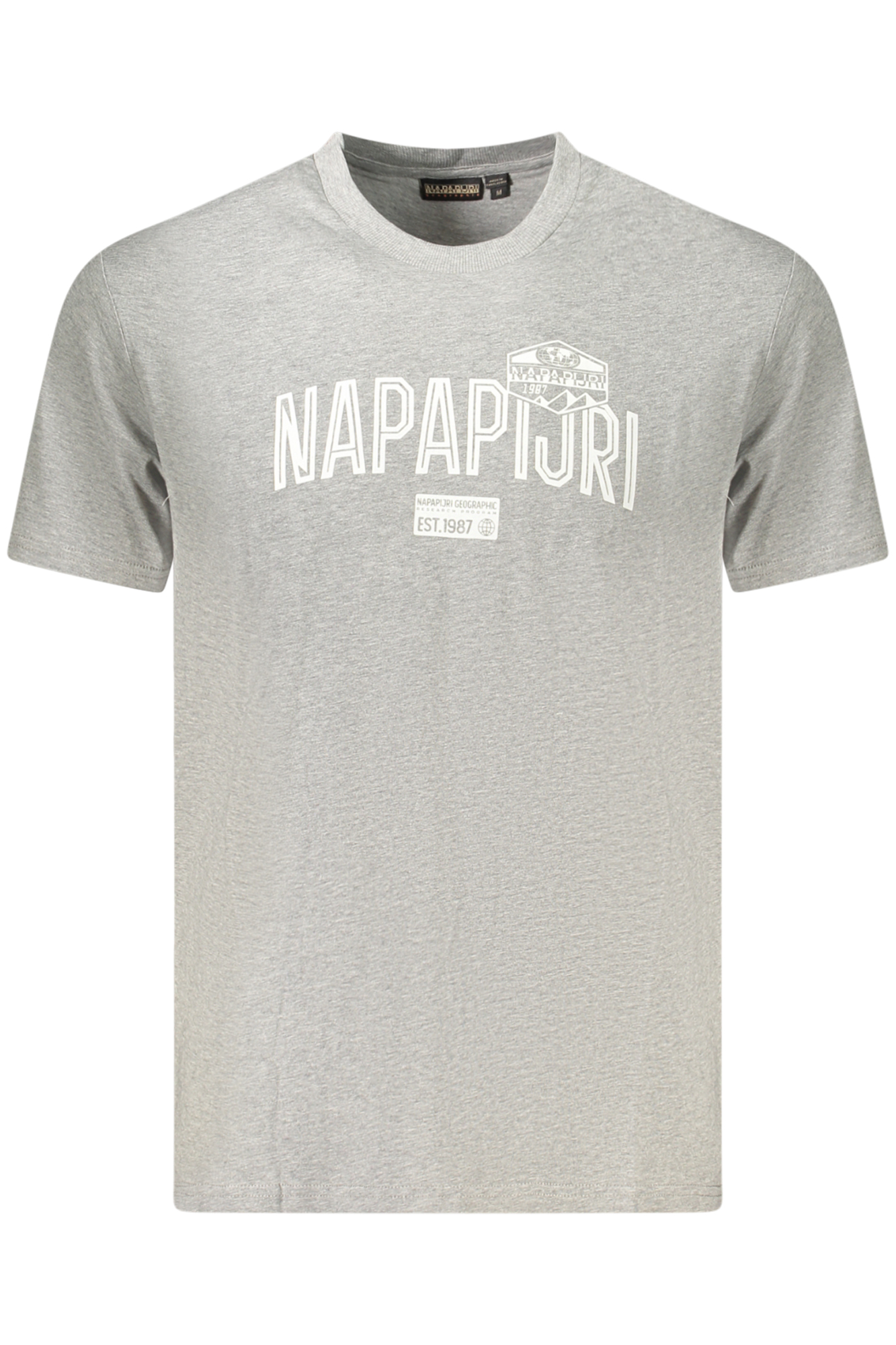 NAPAPIJRI MEN'S SHORT-SLEEVE T-SHIRT GREY NAPAPIJRI MEN'S SHORT-SLEEVE T-SHIRT GREY