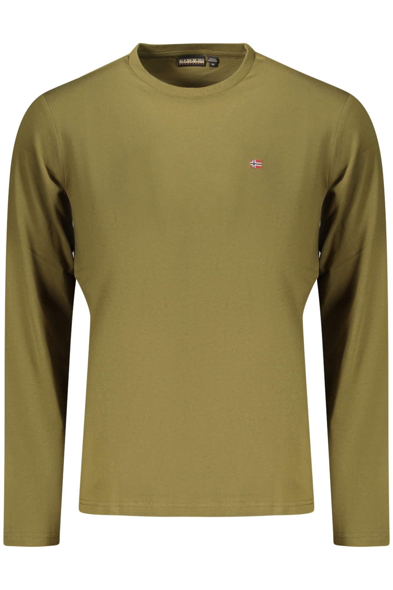 NAPAPIJRI MEN'S LONG-SLEEVED T-SHIRT GREEN NAPAPIJRI MEN'S LONG-SLEEVED T-SHIRT GREEN