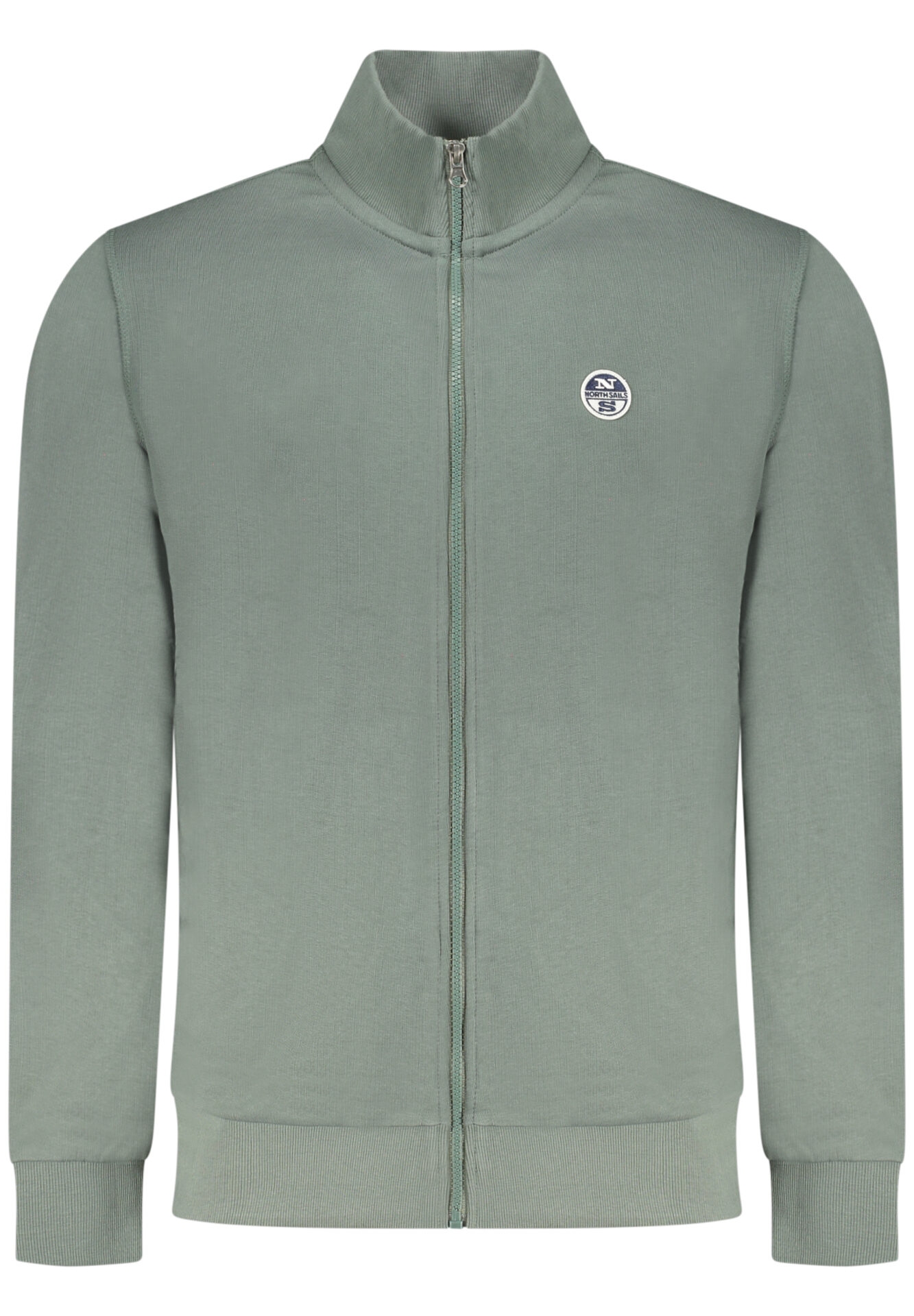 NORTH SAILS MEN'S GREEN ZIP-UP SWEATSHIRT