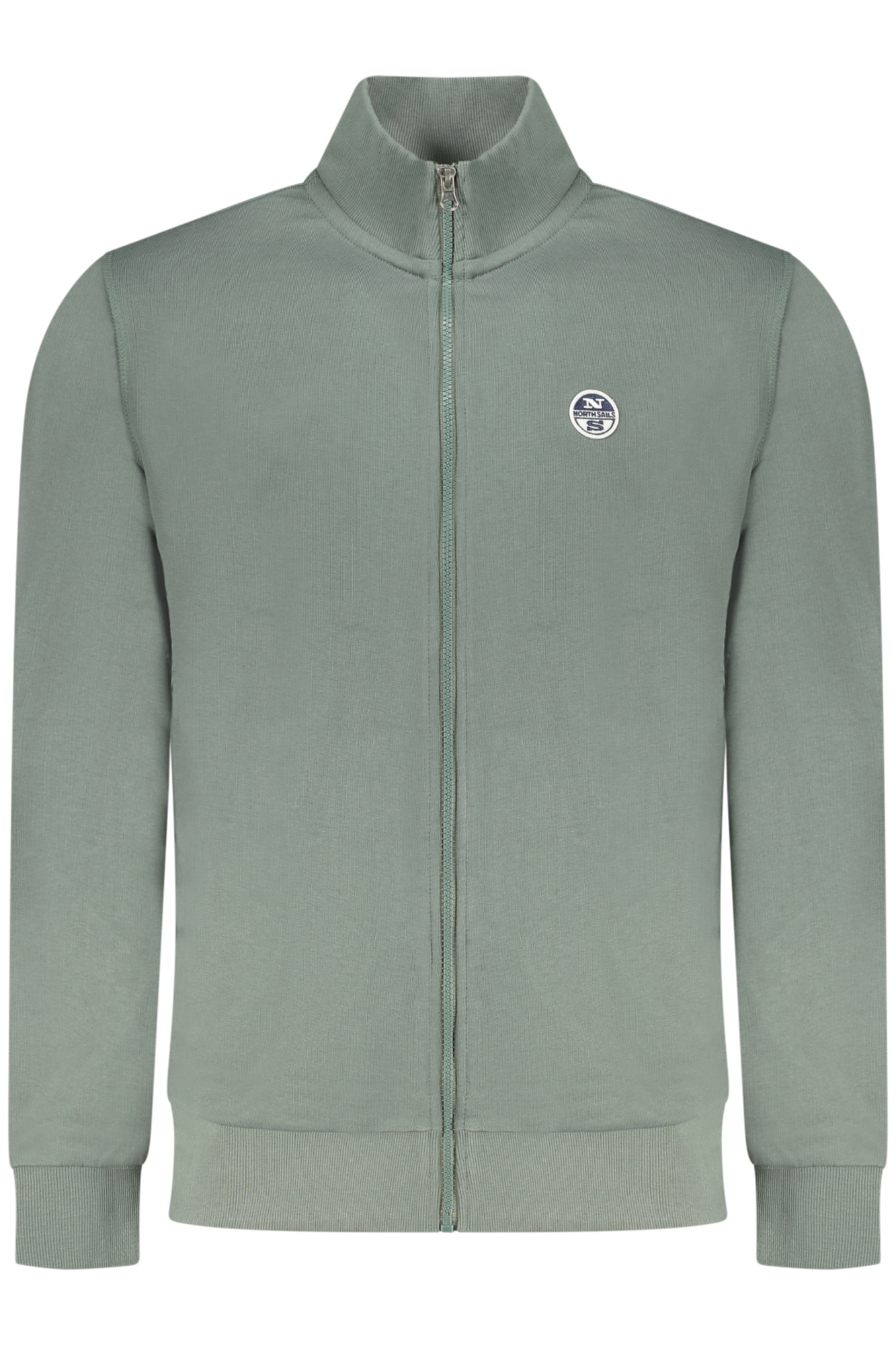 NORTH SAILS MEN'S GREEN ZIP-UP SWEATSHIRT NORTH SAILS MEN'S GREEN ZIP-UP SWEATSHIRT
