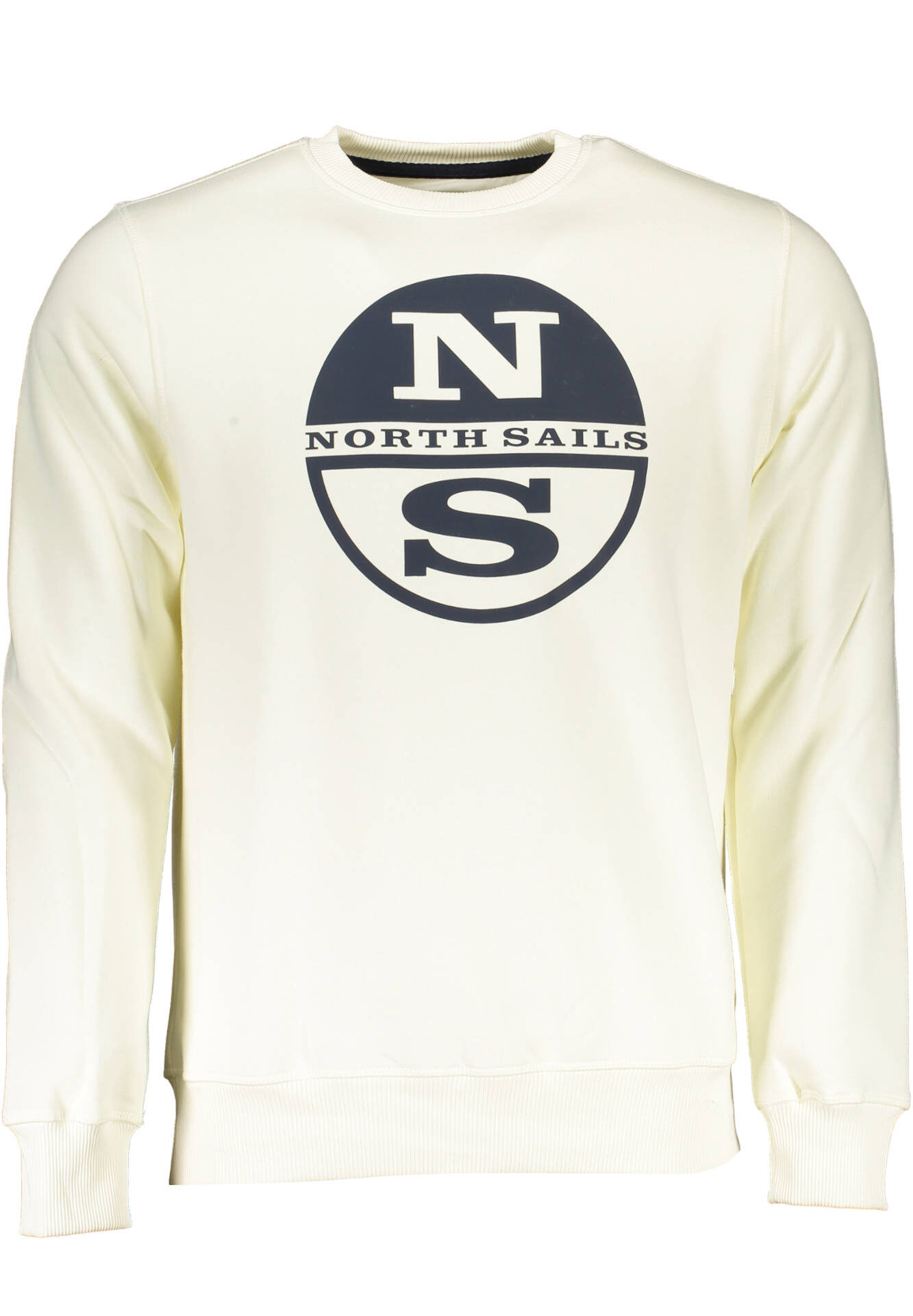 NORTH SAILS WHITE MEN'S SWEATSHIRT WITHOUT ZIP