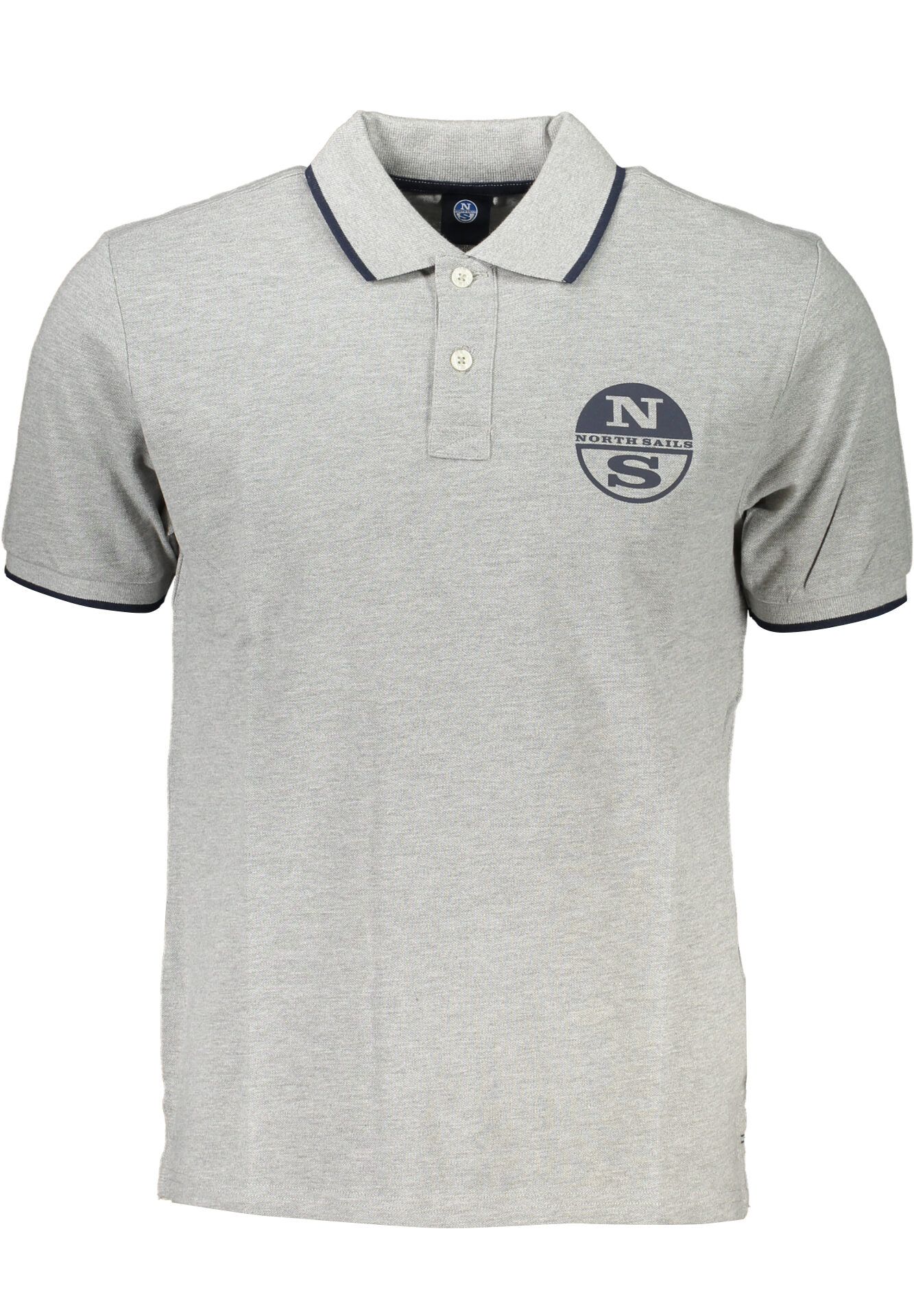 NORTH SAILS MEN'S GRAY SHORT SLEEVED POLO SHIRT