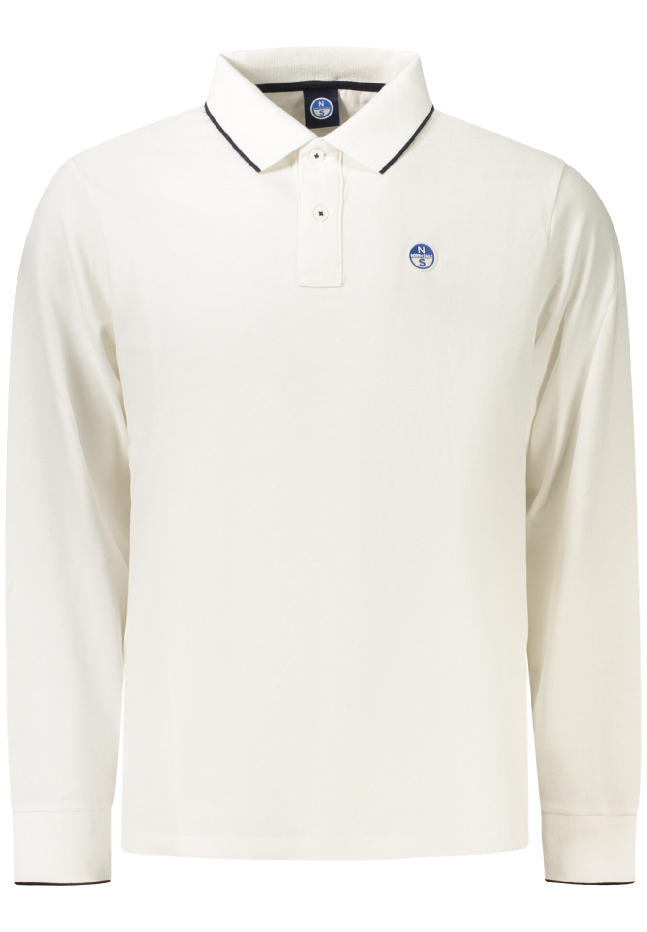 NORTH SAILS MEN'S LONG-SLEEVED POLO SHIRT WHITE