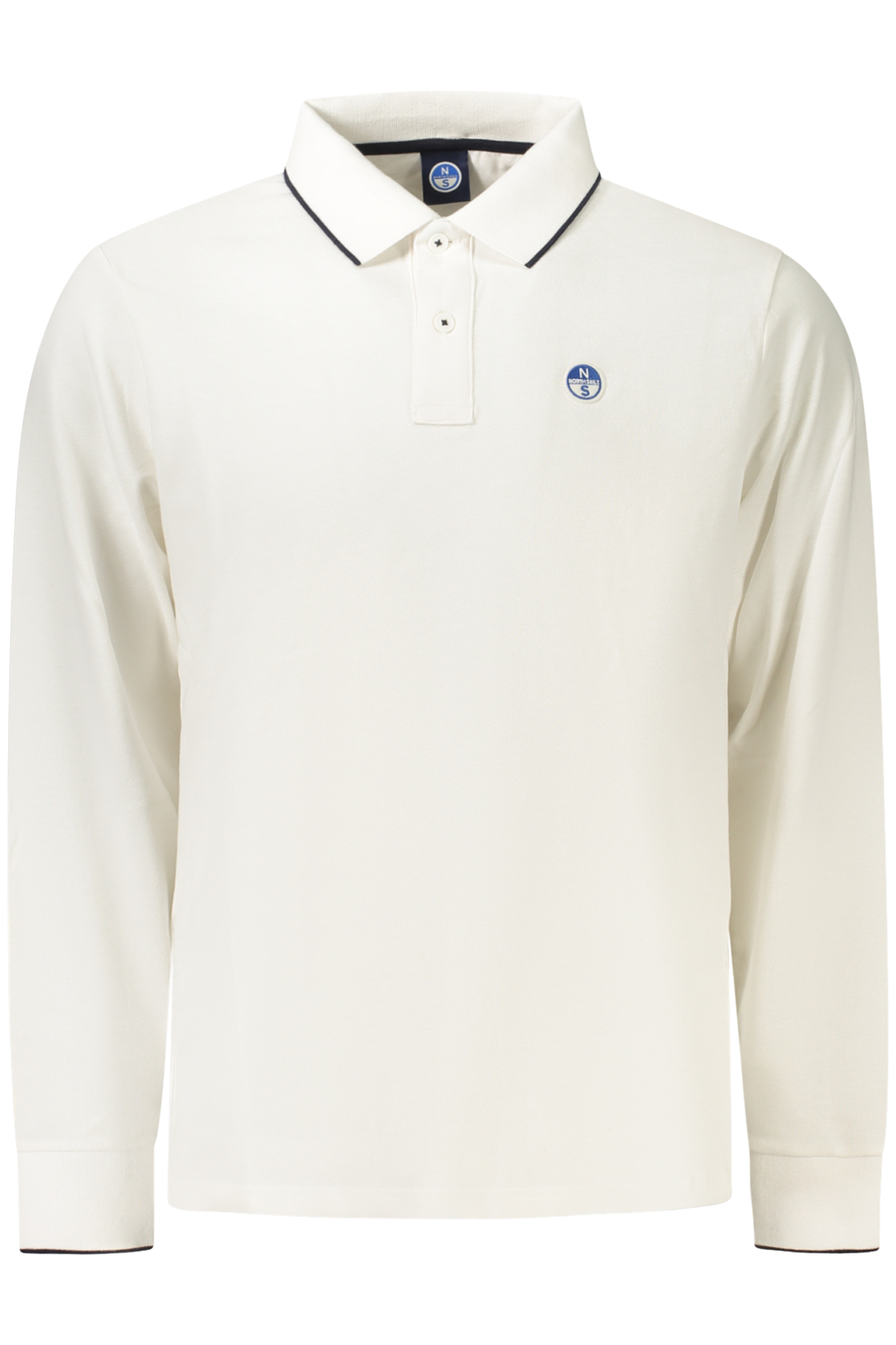 NORTH SAILS MEN'S LONG-SLEEVED POLO SHIRT WHITE NORTH SAILS MEN'S LONG-SLEEVED POLO SHIRT WHITE
