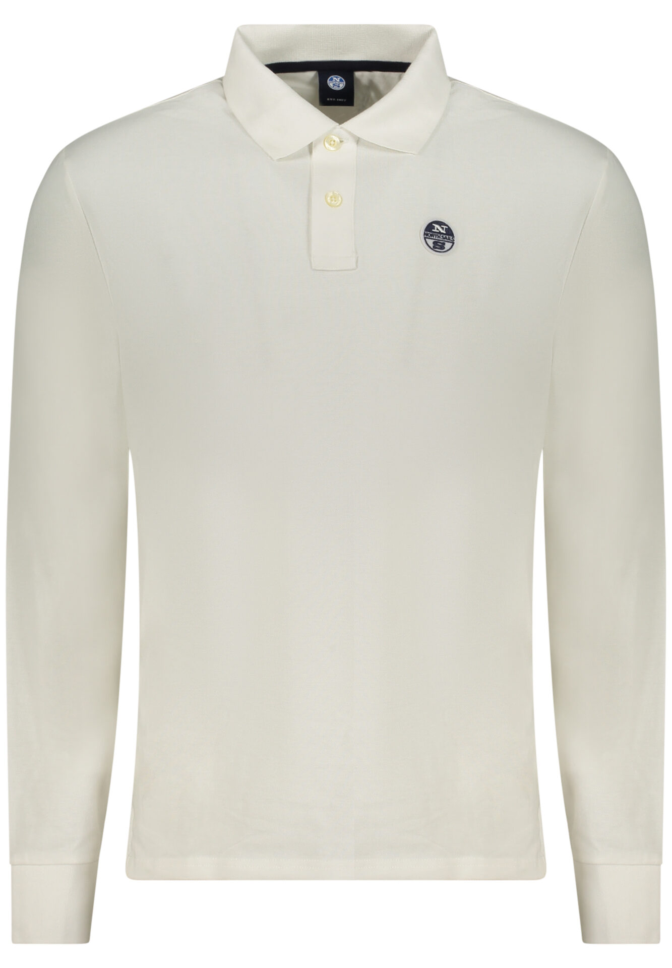 NORTH SAILS MEN'S LONG-SLEEVED POLO SHIRT WHITE
