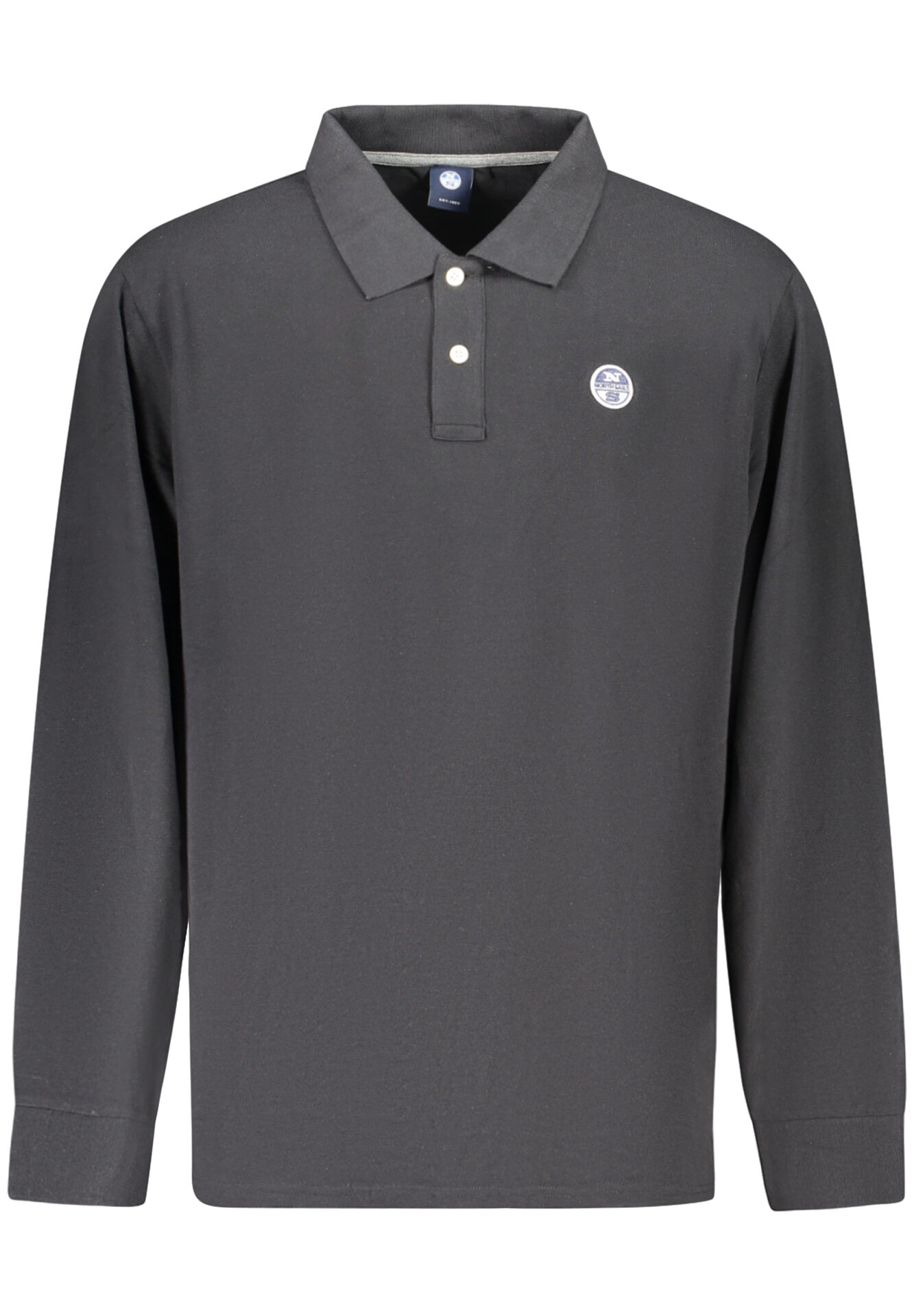 NORTH SAILS MEN'S LONG-SLEEVED POLO SHIRT, BLACK