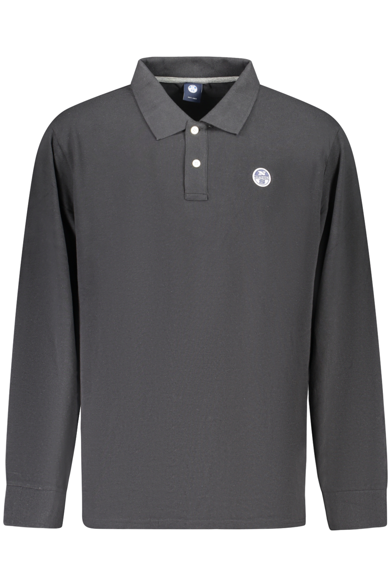 NORTH SAILS MEN'S LONG-SLEEVED POLO SHIRT, BLACK NORTH SAILS MEN'S LONG-SLEEVED POLO SHIRT, BLACK