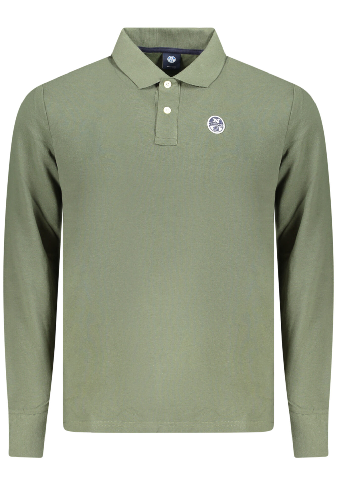 NORTH SAILS MEN'S LONG-SLEEVED POLO SHIRT, GREEN