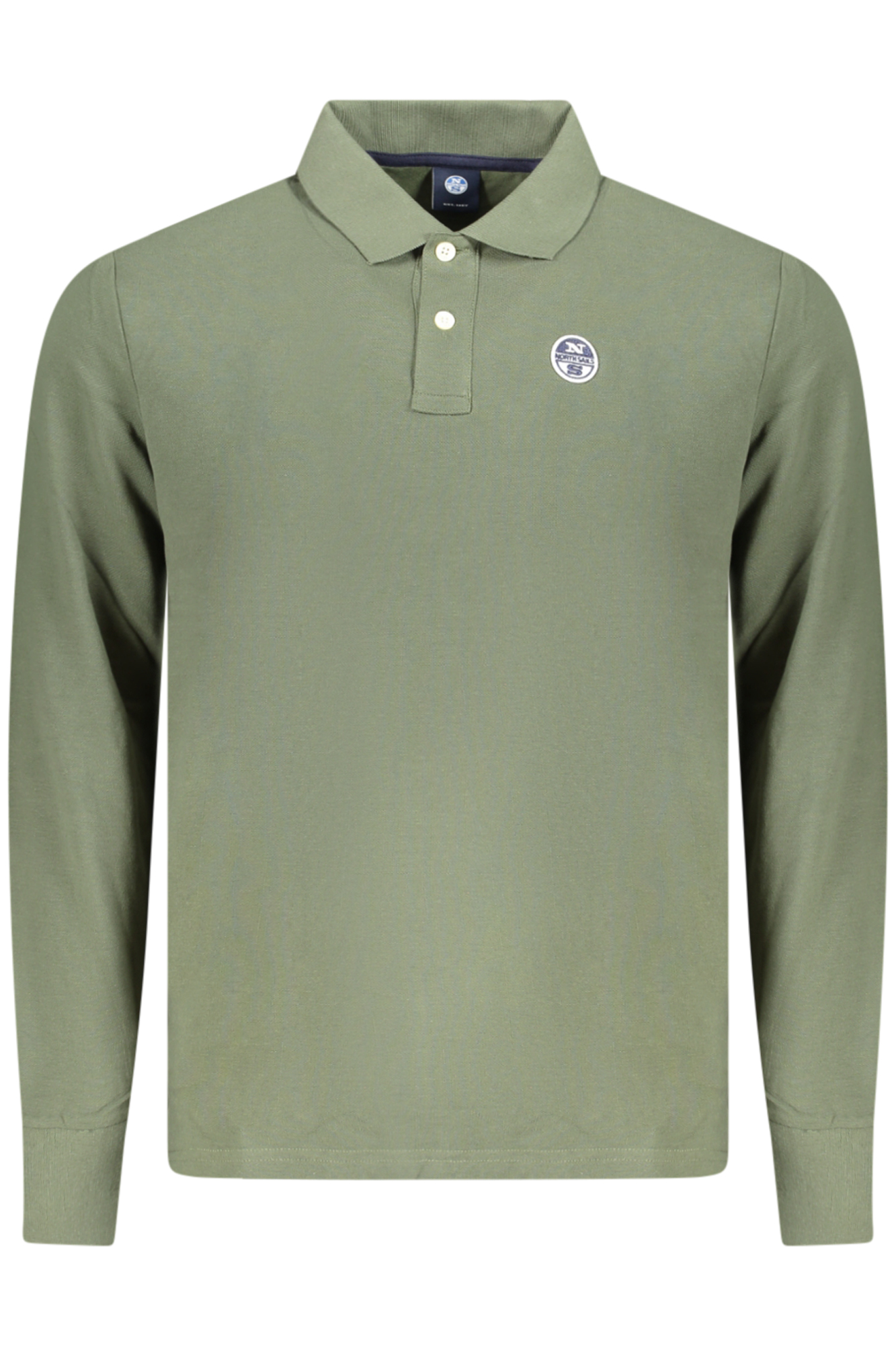 NORTH SAILS MEN'S LONG-SLEEVED POLO SHIRT, GREEN NORTH SAILS MEN'S LONG-SLEEVED POLO SHIRT, GREEN