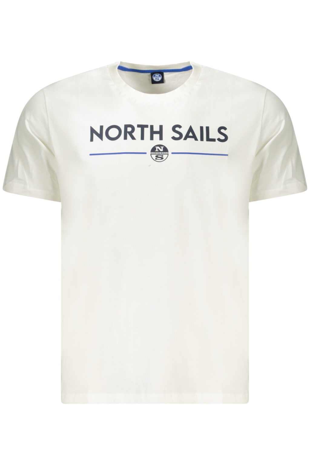NORTH SAILS balti vyriški marškinėliai trumpomis rankovėmis