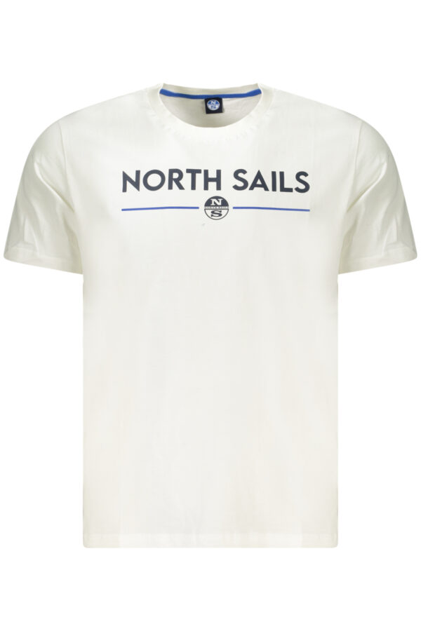 NORTH SAILS balti vyriški marškinėliai trumpomis rankovėmis
