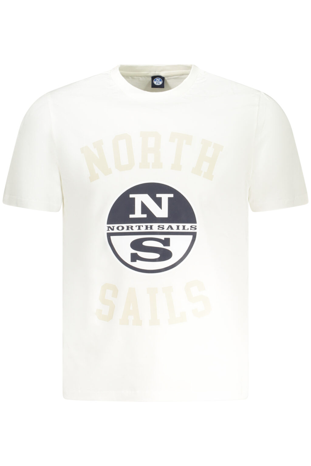 northsailst-shirtmanichecorteuomobianco_1 NORTH SAILS balti vyriški marškinėliai trumpomis rankovėmis