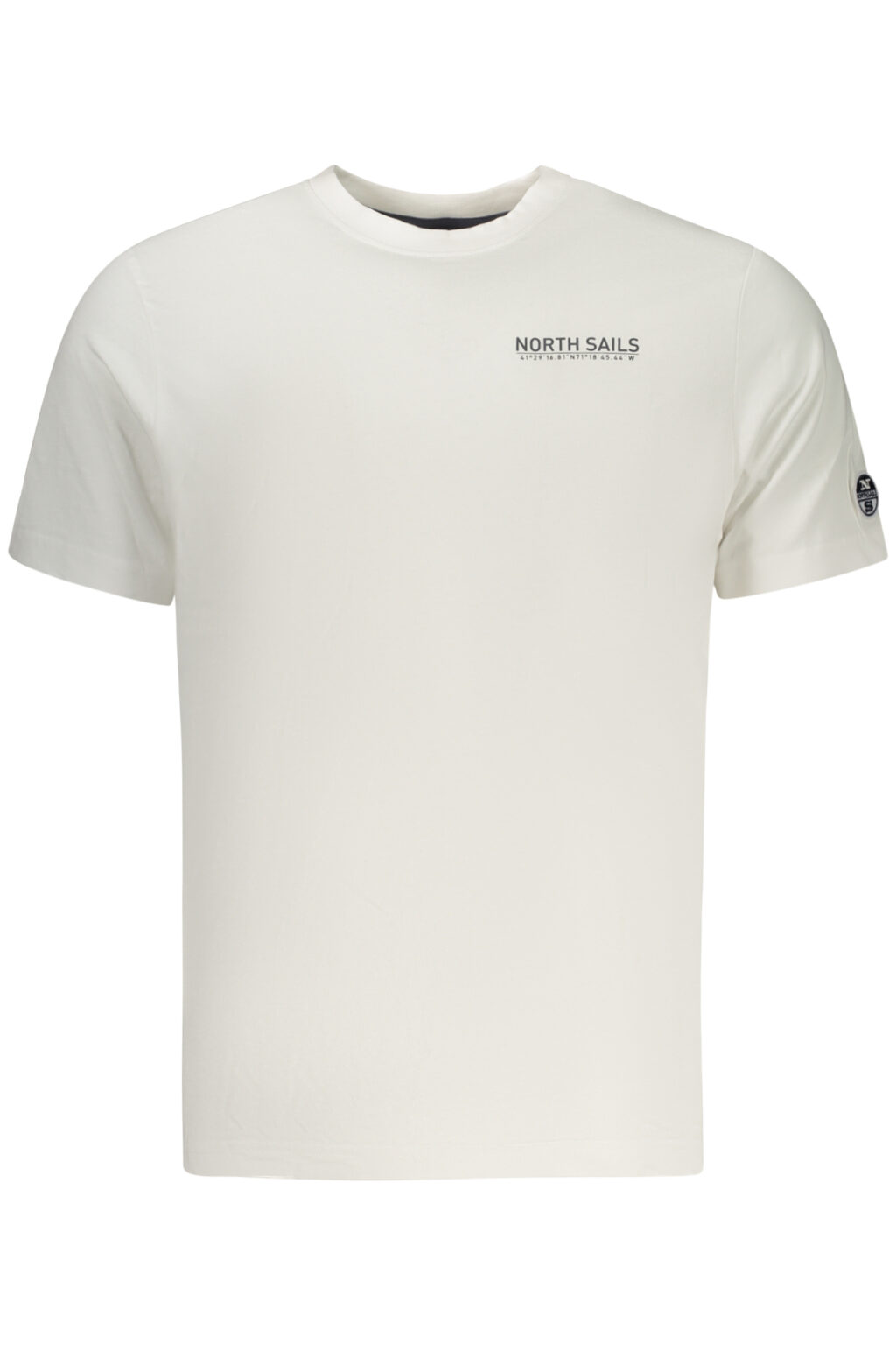 northsailst-shirtmanichecorteuomobianco_1 NORTH SAILS vyriški balti marškinėliai trumpomis rankovėmis