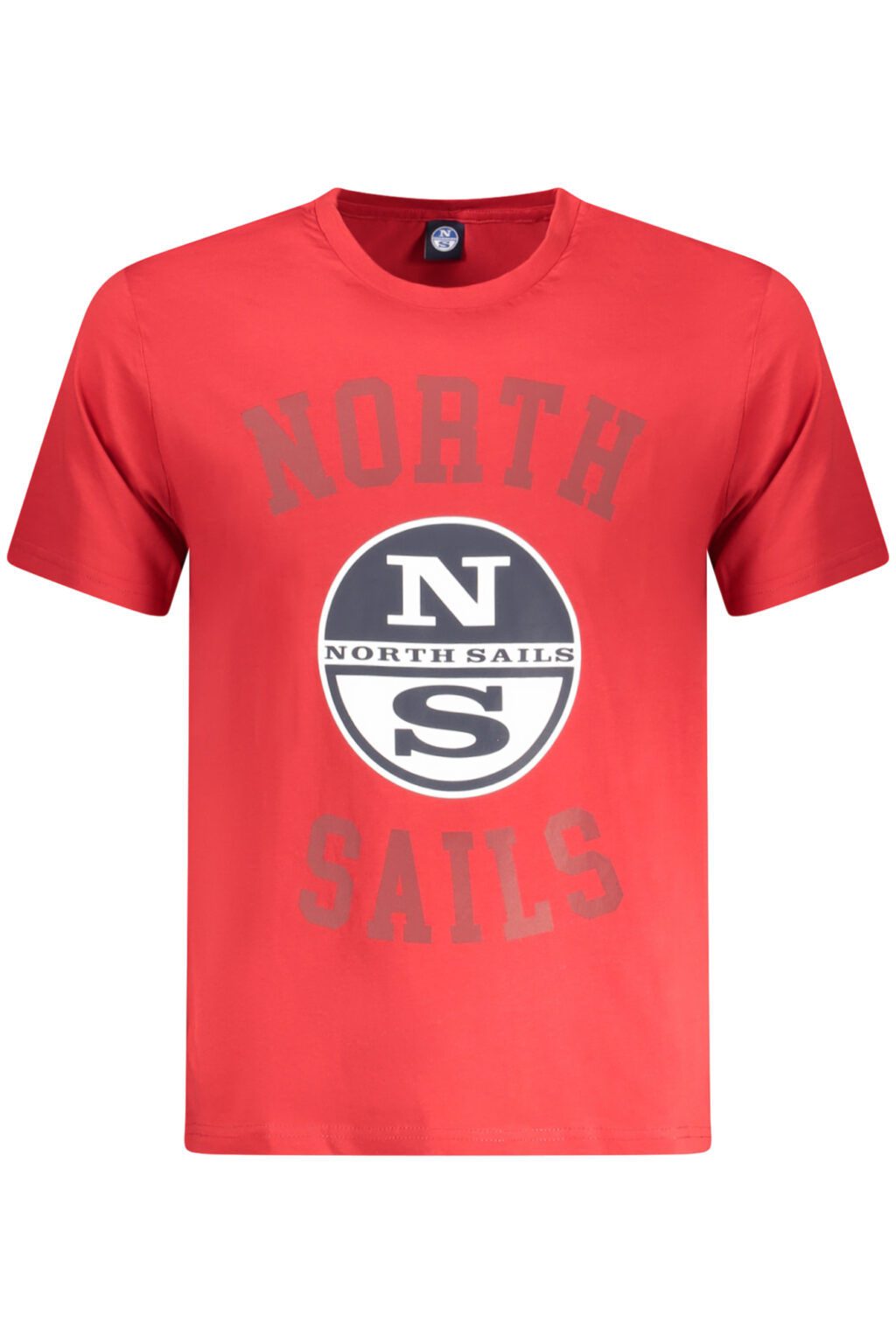 northsailst-shirtmanichecorteuomorosso_1 NORTH SAILS raudoni vyriški marškinėliai trumpomis rankovėmis