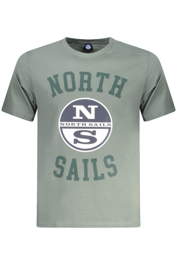 NORTH SAILS žali vyriški marškinėliai trumpomis rankovėmis