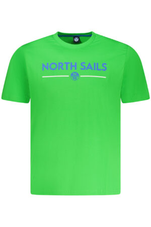 NORTH SAILS žali vyriški marškinėliai trumpomis rankovėmis