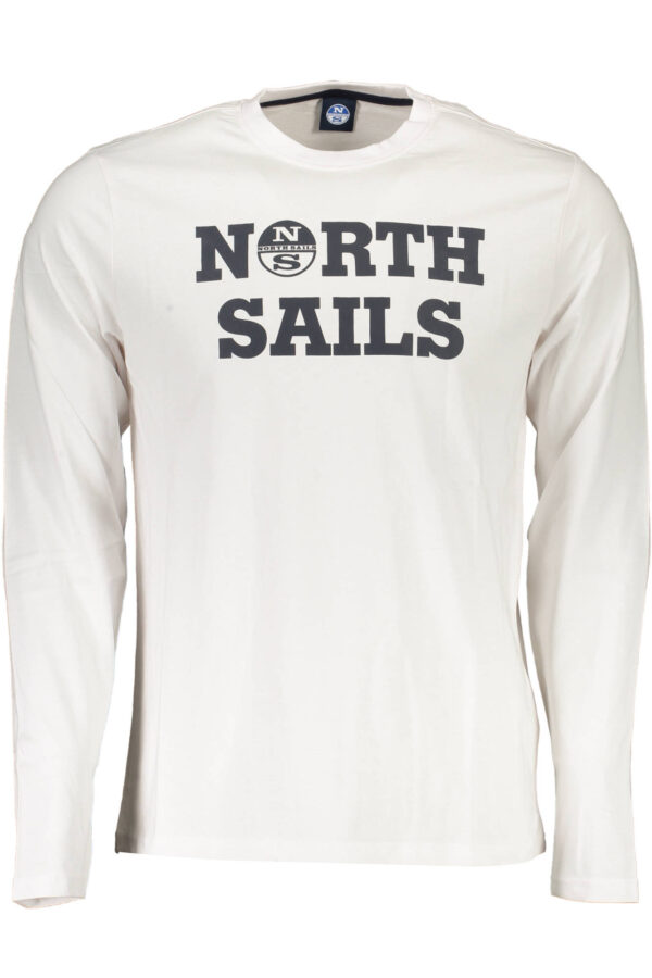 NORTH SAILS balti vyriški marškinėliai ilgomis rankovėmis