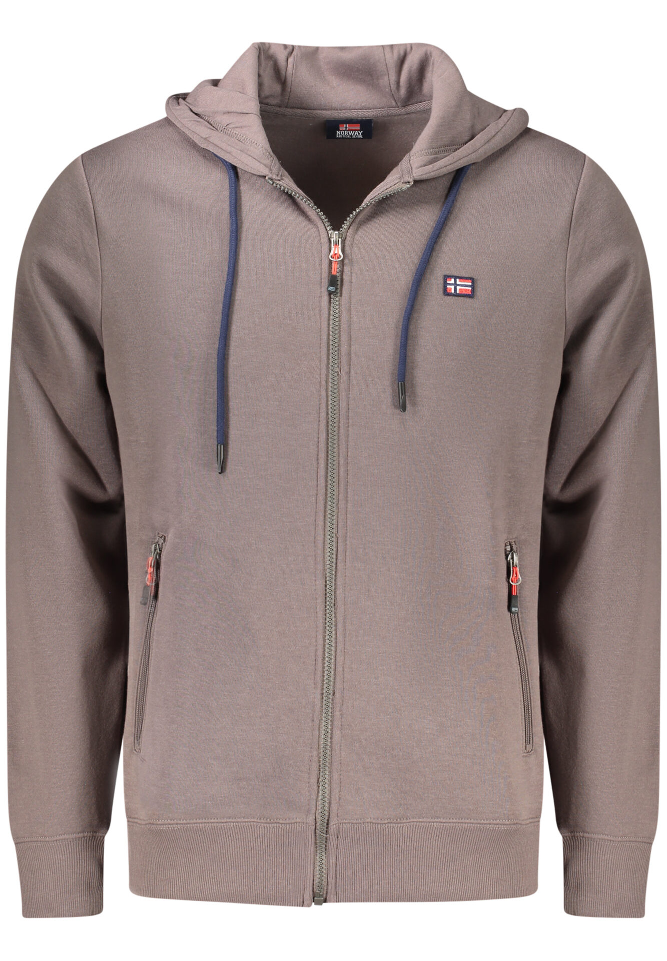 NORWAY 1963 MEN'S BROWN ZIP-UP SWEATSHIRT