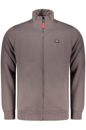 NORWAY 1963 MEN'S BROWN ZIP-UP SWEATSHIRT