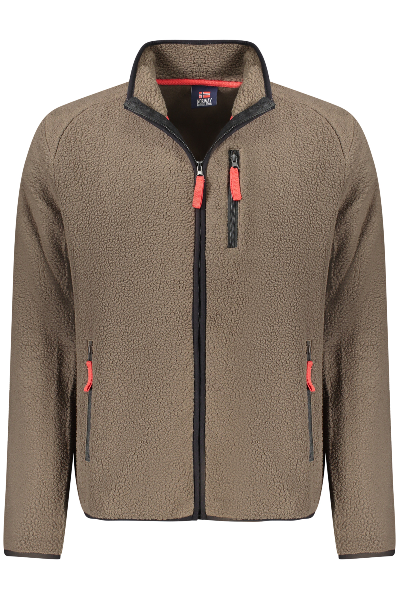 NORWAY 1963 MEN'S BROWN ZIP-UP SWEATSHIRT NORWAY 1963 MEN'S BROWN ZIP-UP SWEATSHIRT