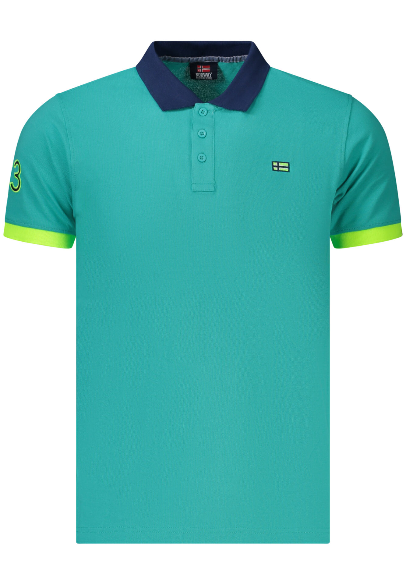NORWAY 1963 MEN'S SHORT-SLEEVED POLO SHIRT, BLUE