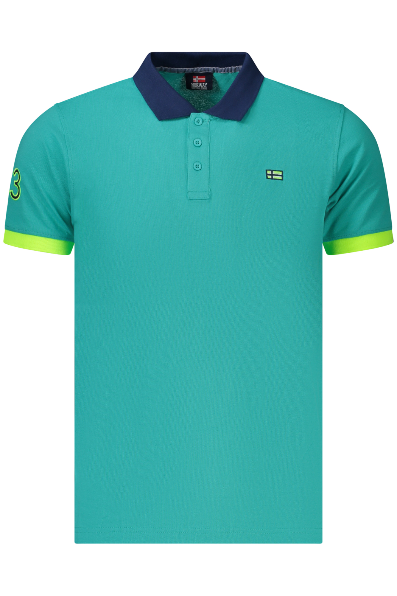 NORWAY 1963 MEN'S SHORT-SLEEVED POLO SHIRT, BLUE NORWAY 1963 MEN'S SHORT-SLEEVED POLO SHIRT, BLUE