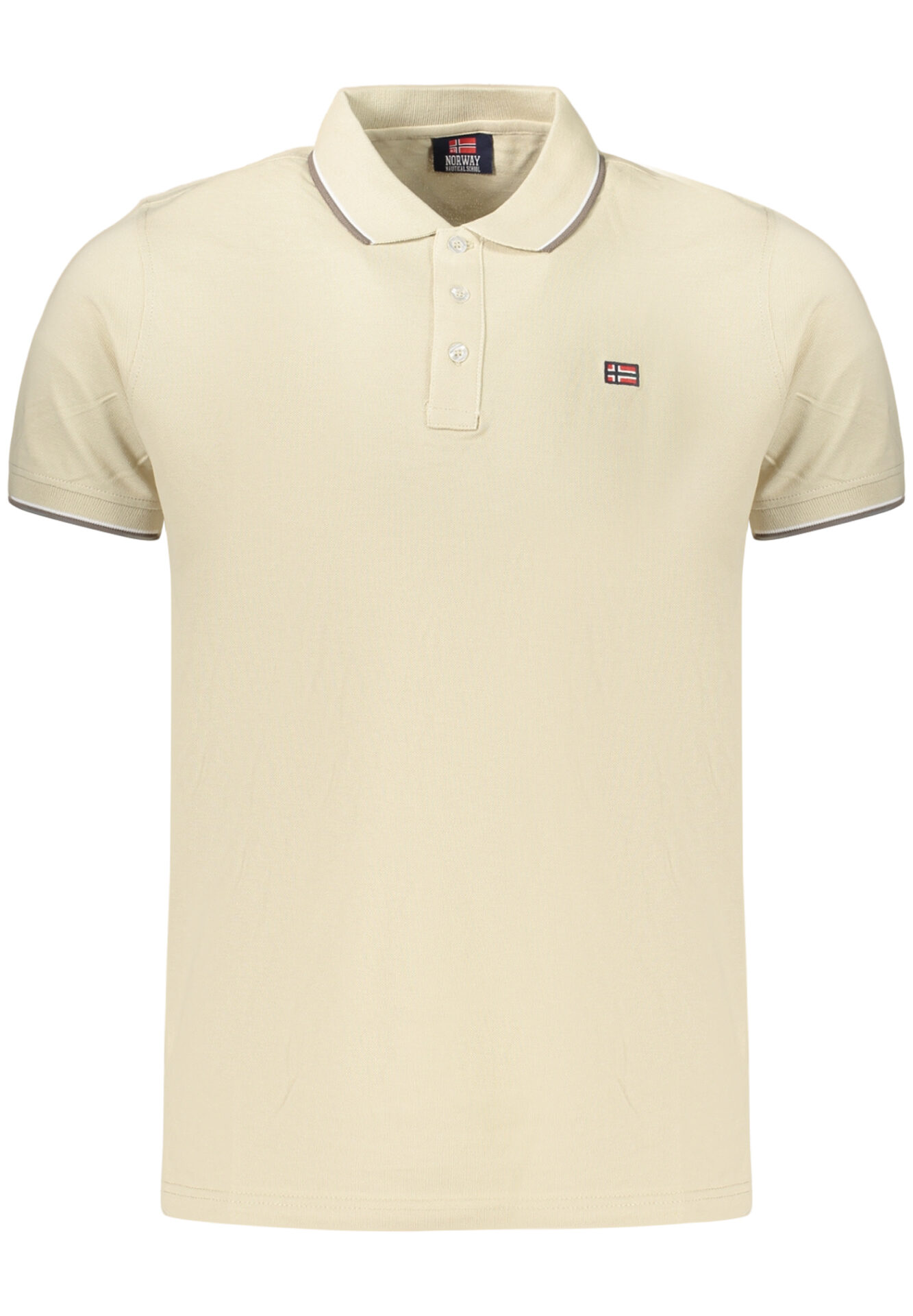 NORWAY 1963 MEN'S SHORT-SLEEVE POLO SHIRT, BEIGE